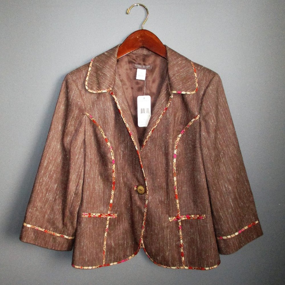 Sigrid Olsen Collection Linen Blend Blazer NWT